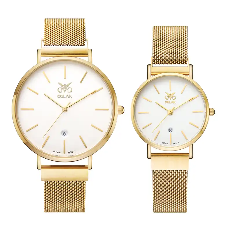 ست ساعت مچی عقربه ای زنانه و مردانه اوبلاک مدل 72704