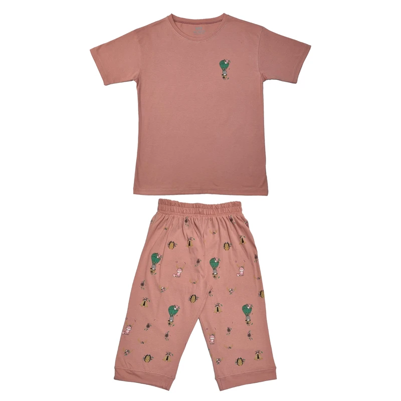 ست تیشرت آستین کوتاه و شلوارک راحتی زنانه مدل خرگوشی