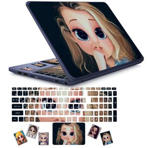 نقد و بررسی استیکر لپ تاپ راتیانا مدل cute girl 01 مناسب برای لپ تاپ 15 تا 17 اینچ به همراه برچسب حروف فارسی کیبورد توسط خریداران