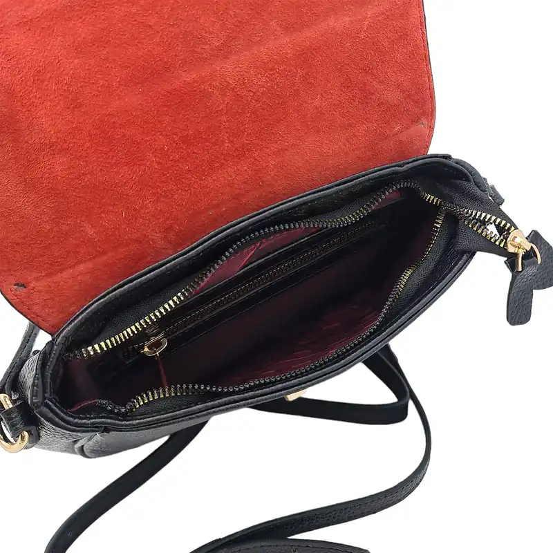 کیف دوشی زنانه مدل توسکا چرم طبیعی کد S_6640