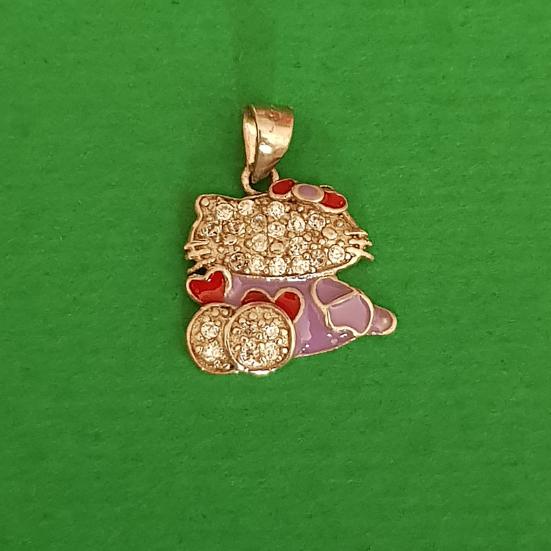 آویز گردنبند دخترانه مدل کیتی آویز گردنبند دخترانه مدل کیتی