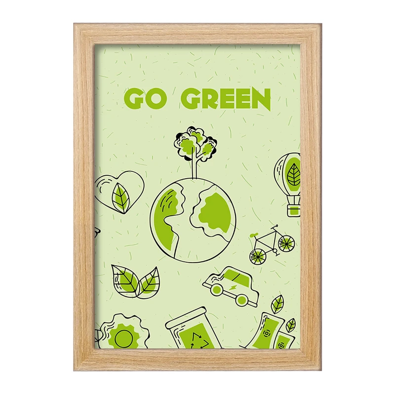 تابلو خندالو مدل Go Green کد F1759