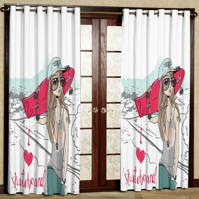 پرده مدل دختر مخمل پانچی کد 1088 سایز 140x280 سانتی متر