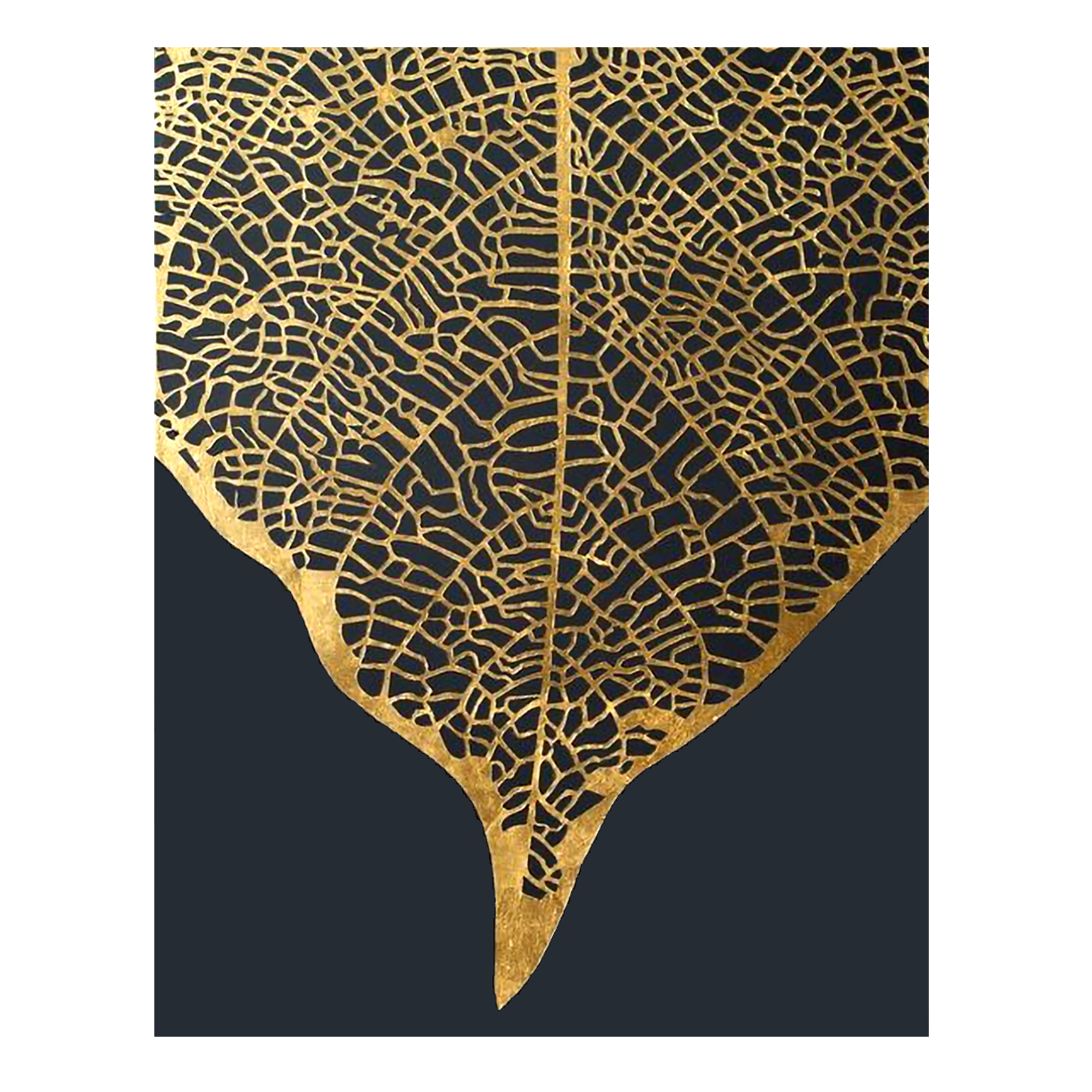 تابلو نقاشی ورق طلا طرح برگ دکوراتیو کد 560