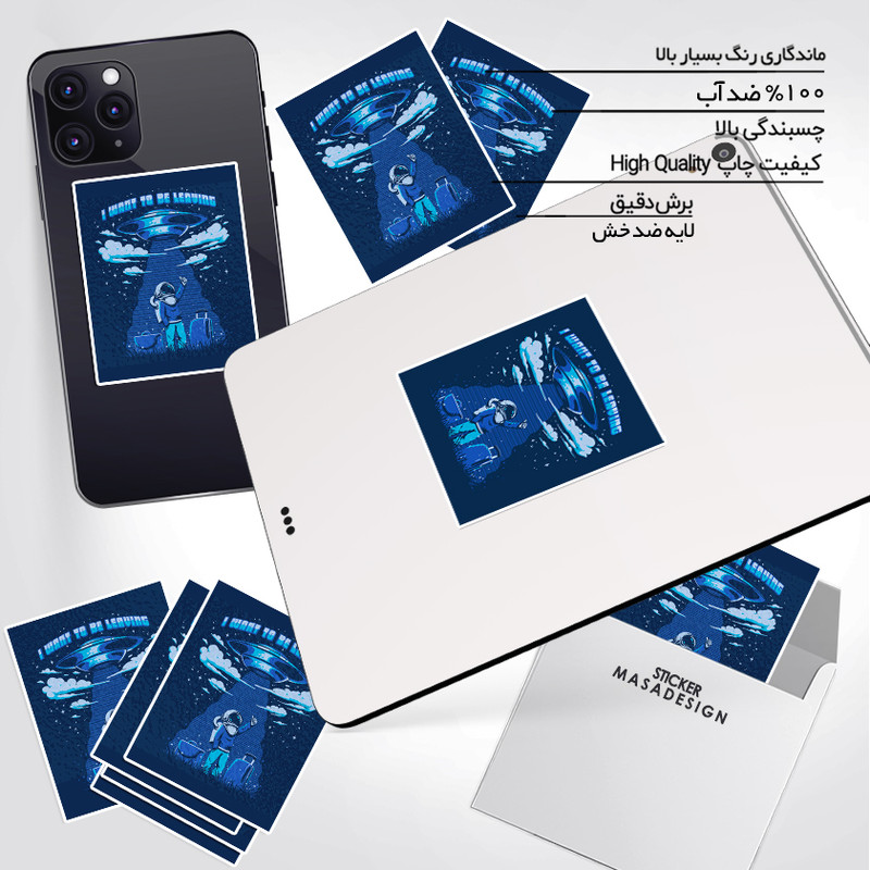 استیکر تزئینی موبایل ماسا دیزاین مدل  stkv023 طرح فضانورد