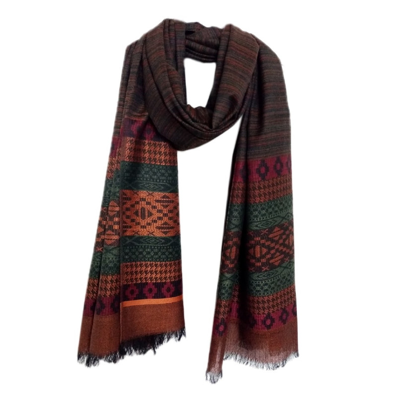 شال مدل گلیمی