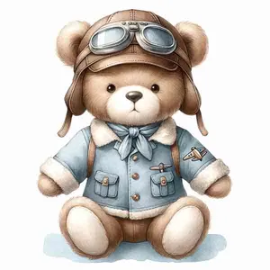 استیکر دیواری کودک راتیانا مدل aviator bear 001 
