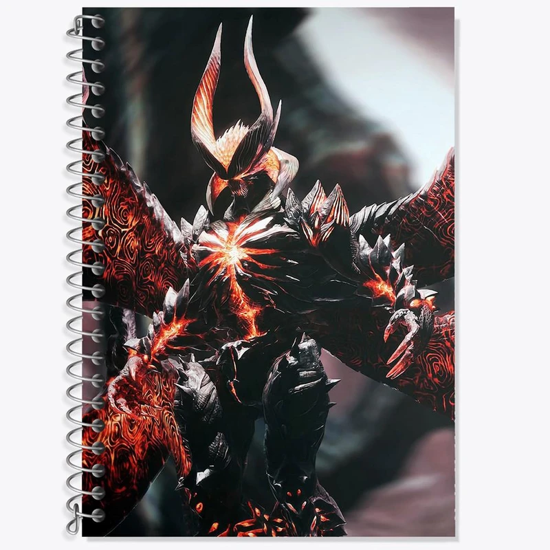 دفتر زبان 50 برگ خندالو مدل سه خط طرح بازی دویل می کرای Devil May Cry کد 30210