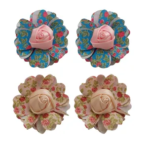 گیره مو دخترانه مدل گل کد 4 بسته 4 عددی