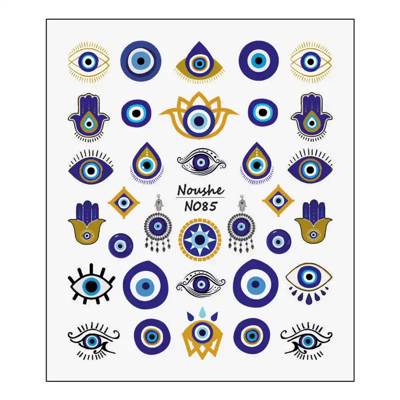 برچسب لنز ناخن مدل چشم نظر کد N085