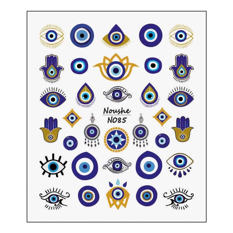 برچسب لنز ناخن مدل چشم نظر کد N085