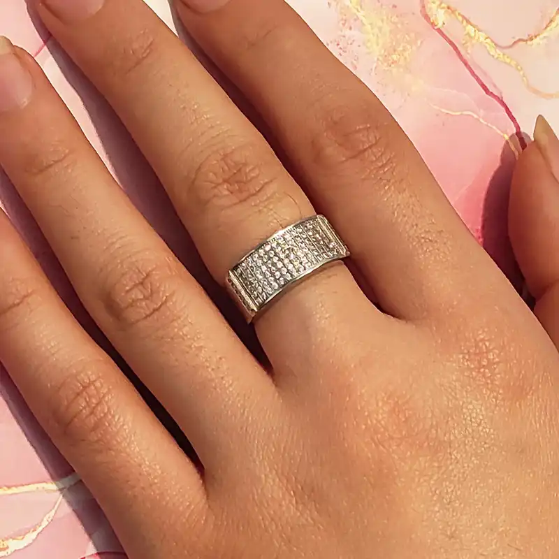 ست انگشتر نقره زنانه و مردانه سلین کالا کد 15