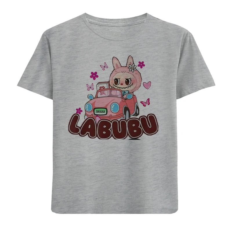 تی‌شرت آستین کوتاه دخترانه مدل N119 LABUBU