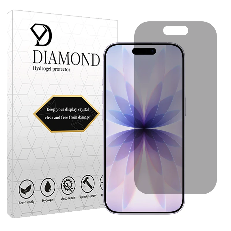 محافظ صفحه نمایش حریم شخصی دیاموند مدل Tough مناسب برای گوشی موبایل اپل iPhone 17