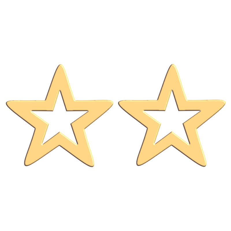 گوشواره طلا 18 عیار زنانه لیردا مدل ستاره کد 3487