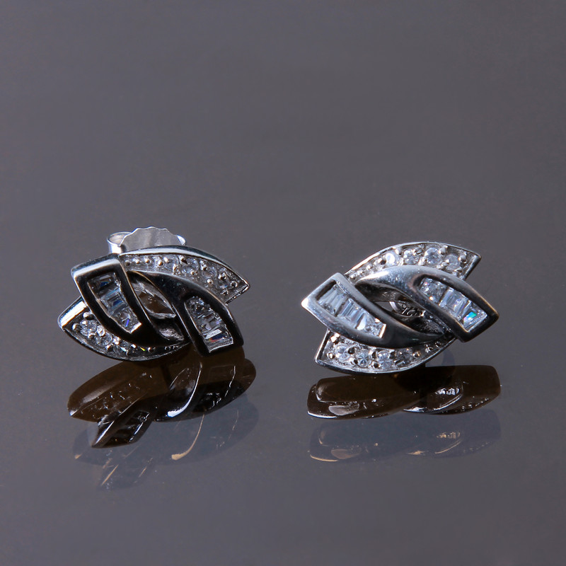 گوشواره نقره زنانه بازرگانی میلادی کد GZN_173