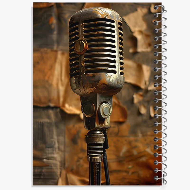 دفتر شطرنجی 50 برگ خندالو طرح میکروفون کد F6945