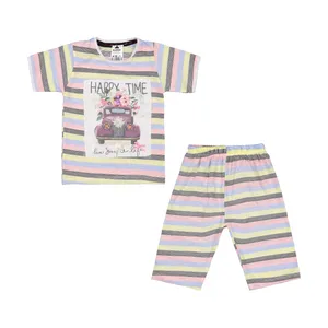 ست تی شرت آستین کوتاه و شلوارک دخترانه کیکی رایکی مدل KBB06353-013