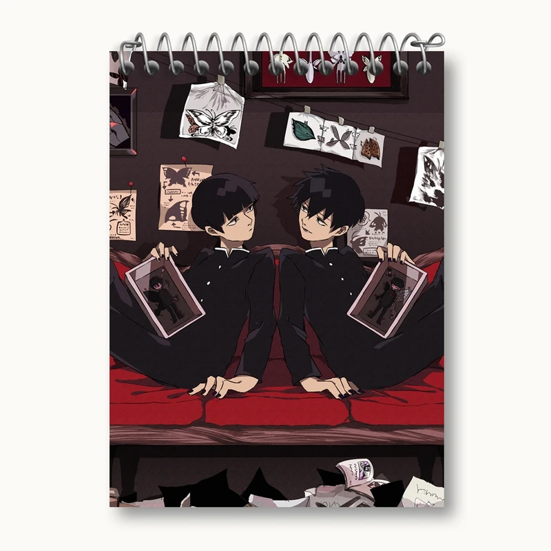 دفتر یادداشت 50 برگ خندالو مدل شییکو انیمه موب سایکو Mob Psycho 100 کد 24482