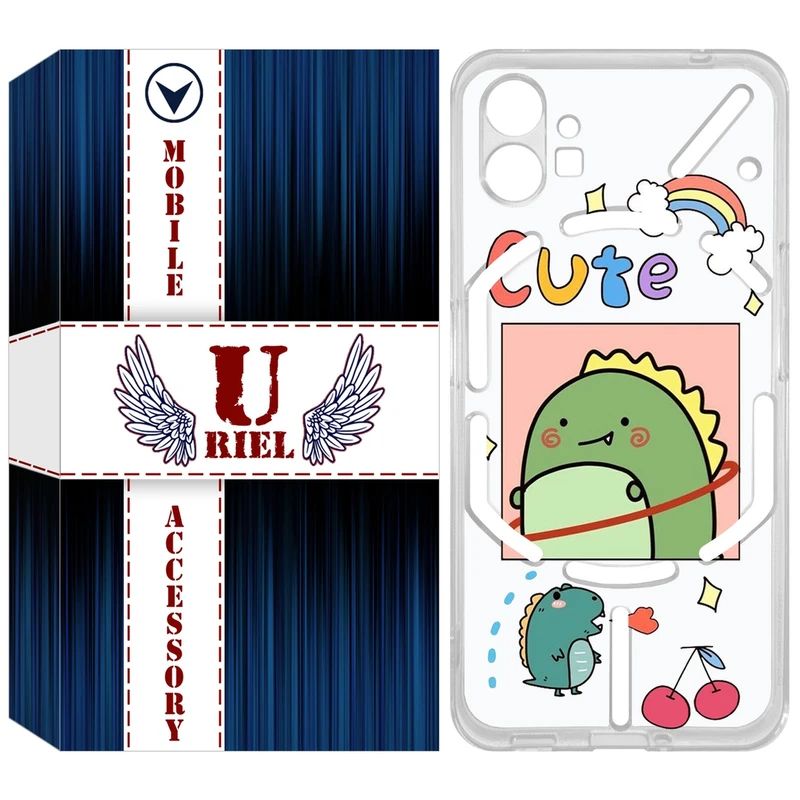 کاور یوریل مدل Clear کد 20 طرح دایناسور مناسب برای گوشی موبایل ناتینگ فون Nothing Phone 1