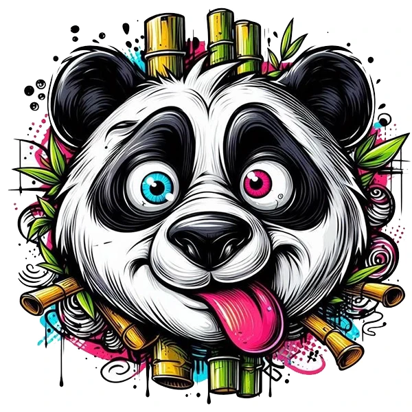  استیکر پارچه و لباس پاد آفرین طرح پاندا بامزه کد 911