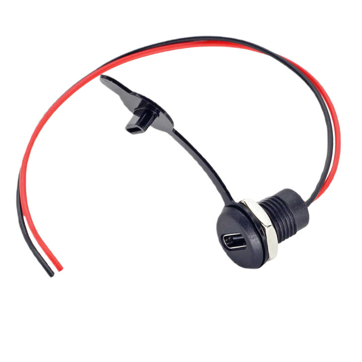 سوکت مادگی پنلی usb-c مدل درپوش دار کد ۱