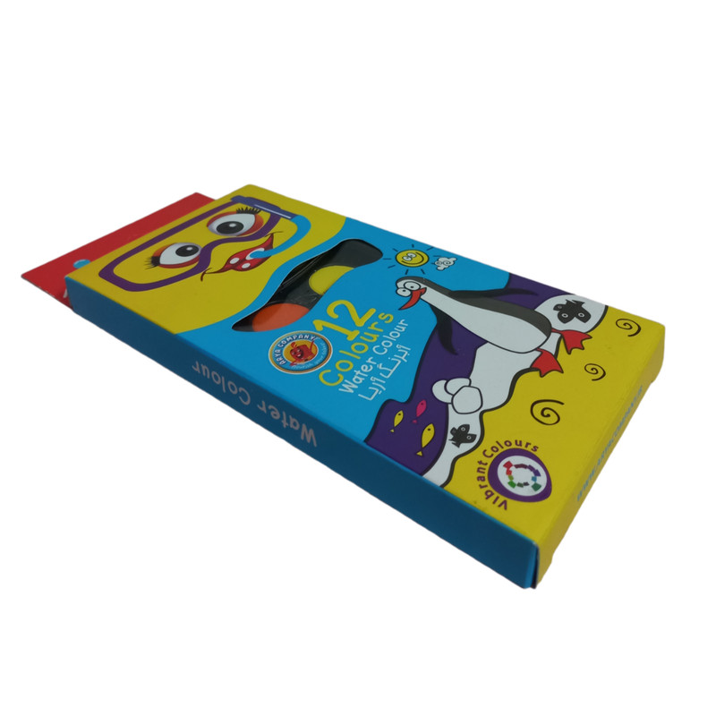 آبرنگ 12 رنگ آریا مدل 01 به همراه رنگ انگشتی