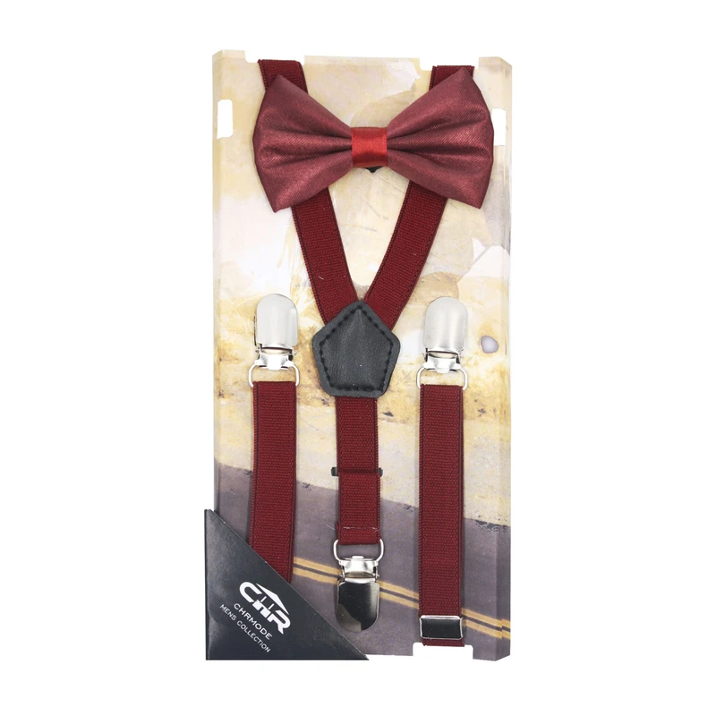 ست پاپیون و ساسبند پسرانه سی اچ آر کد K008CN