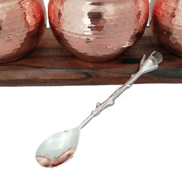 ظرف مسی طرح زیره چوبی کد ZH215 مجموعه 3 عددی