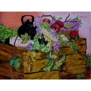 تابلو نقاشی مداد رنگی مدل میوه