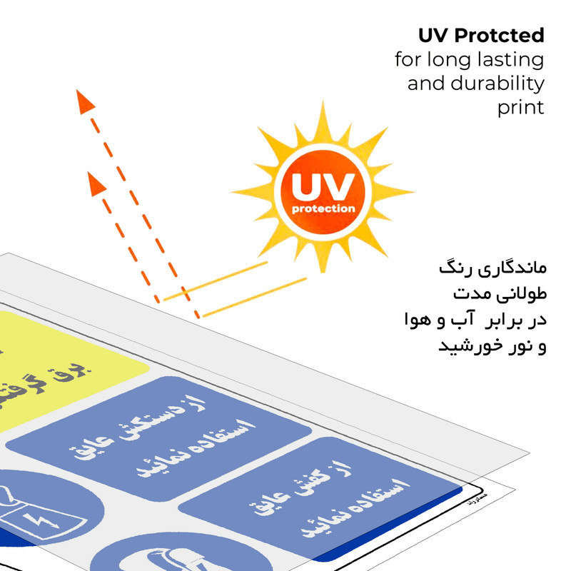 برچسب ایمنی مستر راد طرح خطر برق گرفتگی  مدل HSE-OSHA-023