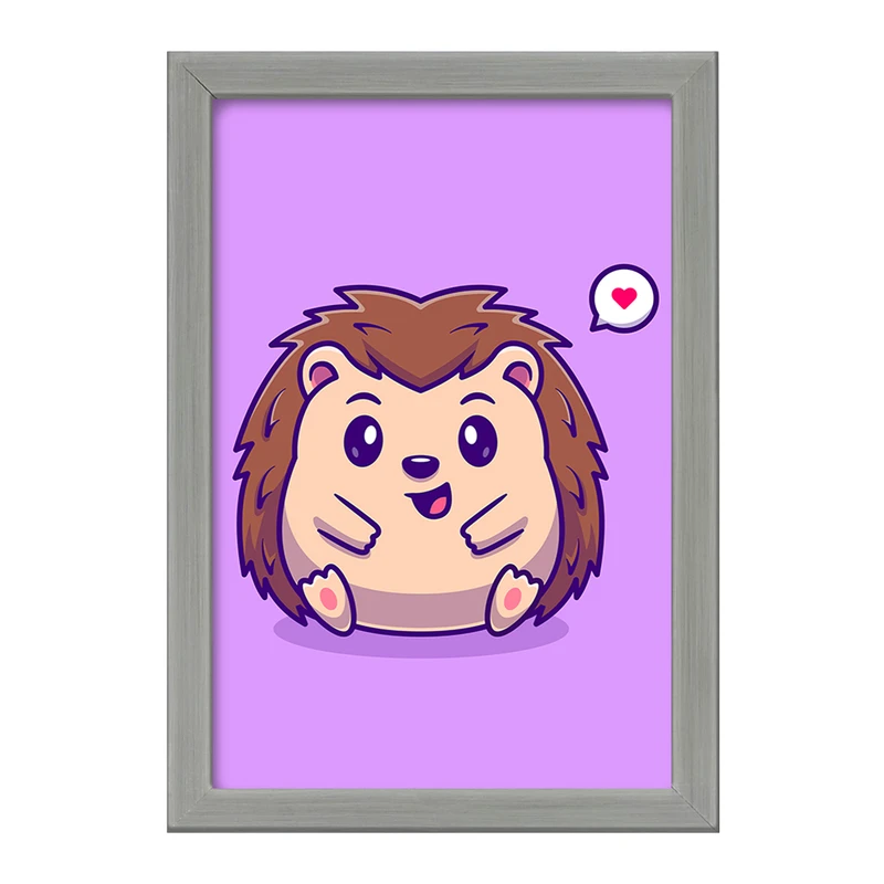 تابلو خندالو طرح حیوانات بامزه جوجه تیغی کد 29658