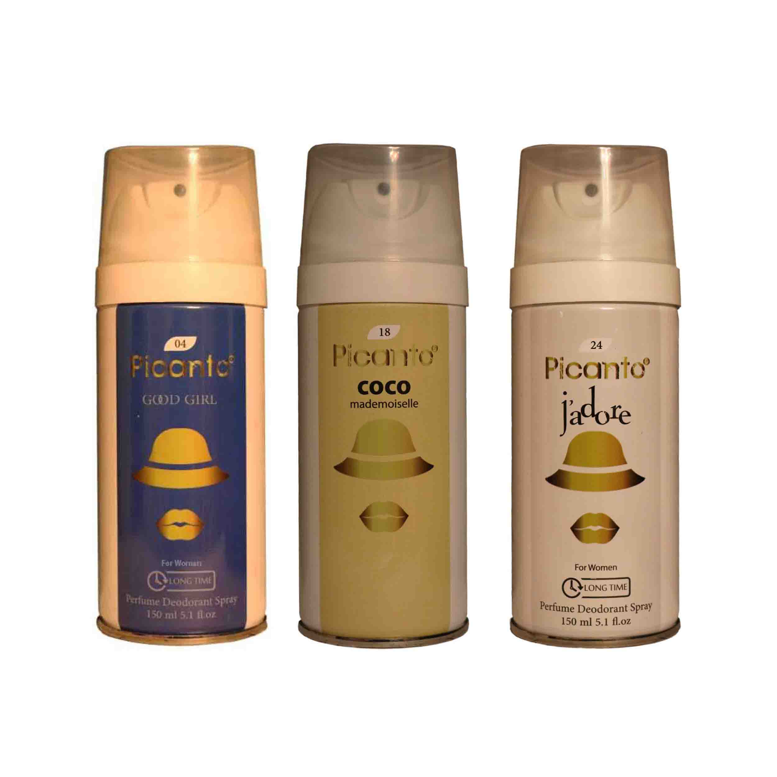 اسپری خوشبو کننده بدن زنانه پیکانتو مدل pw15 حجم 150 میلی لیتر مجموعه 3 عددی