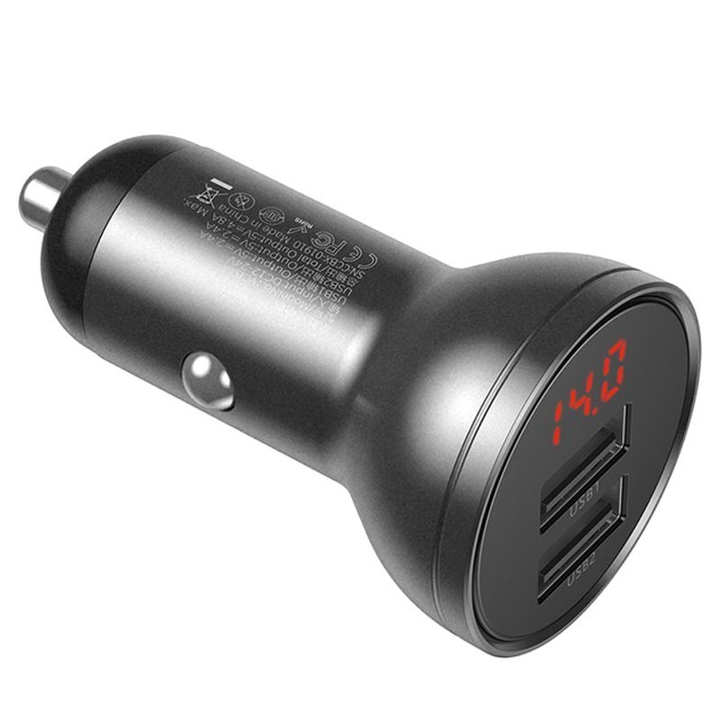 شارژر فندکی باسئوس مدل Car Charger Suit-24W به همراه کابل تبدیل microUSB/ USB-C / لایتنینگ 3 در وبزینر شارژر فندکی باسئوس مدل Car Charger Suit-24W به همراه کابل تبدیل microUSB/ USB-C / لایتنینگ