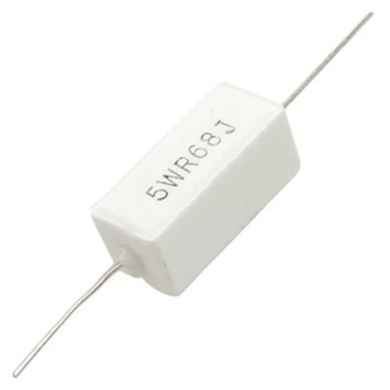 مقاومت آجری 0.68 اهم کد 5W-68 بسته 4 عددی