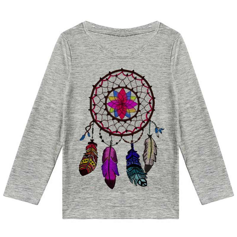 تی شرت آستین بلند دخترانه مدل دیریم کچر F172