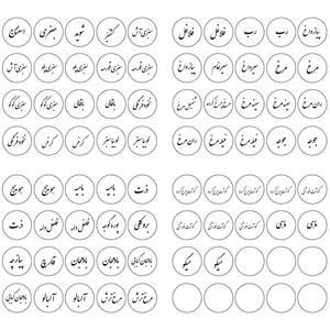 برچسب مدل نظم دهنده یخچال فریزر آشپزخانه طرح nas1 کد 028C مجموعه 80 عددی