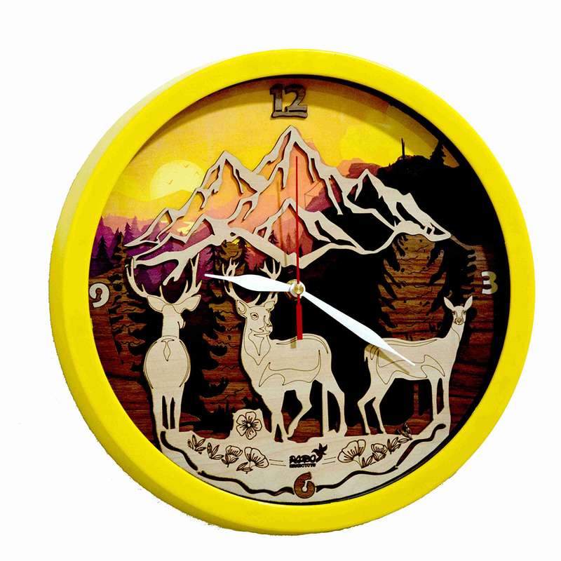 ساعت دیواری کودک مدل گوزن ساعت دیواری کودک مدل گوزن