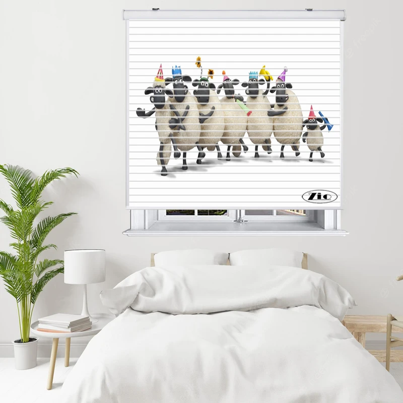 پرده زبرا زیو مدل سیلوئت K3062 سایز 150x150 سانتی متر