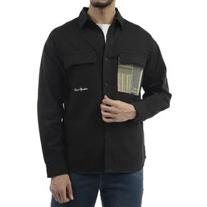 پیراهن آستین بلند یقه برگردان مردانه جین وست مدل پاییزه کد 3030184