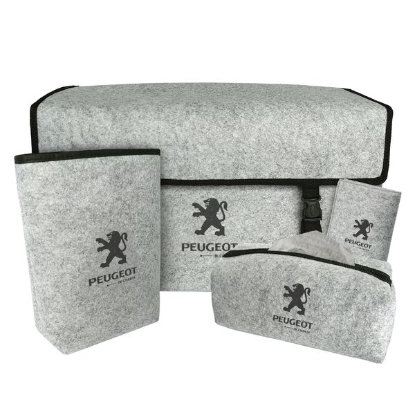 کیف نظم دهنده صندوق عقب خودرو این چنتا مدل ابر و باد به همراه سطل زباله و جای دستمال کاغذی و دفترچه سرویس خودرو