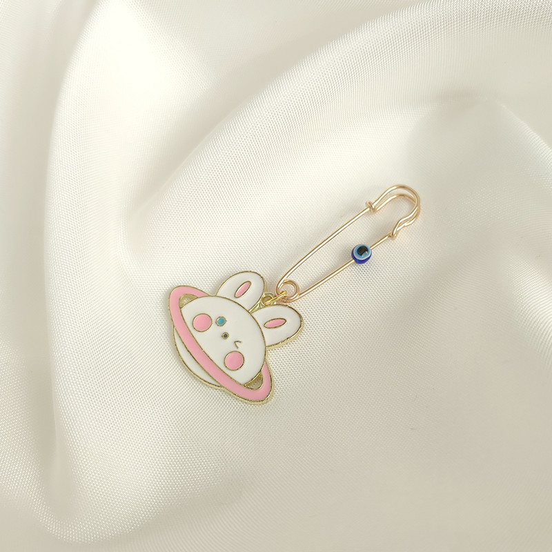 سنجاق سینه دخترانه لیمونار گالری مدل خرگوش و حلقه