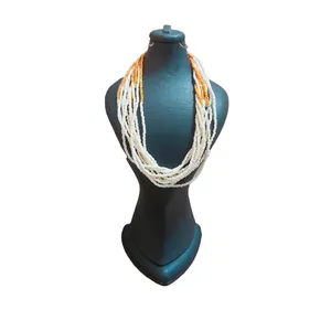 گردنبند زنانه مدل مهره ای کد F