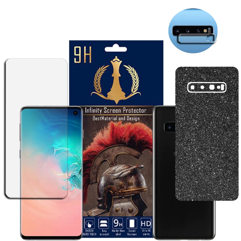  برچسب پوششی اینفینیتی مدل PRO MAX مناسب برای گوشی موبایل سامسونگ GALAXY S10 4G به همراه محافظ صفحه نمایش و محافظ لنز دوربین