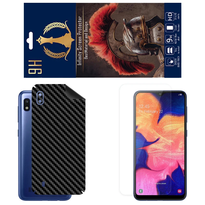 برچسب پوششی اینفینیتی مدل FC مناسب برای گوشی موبایل سامسونگ Galaxy A10 به همراه محافظ صفحه نمایش