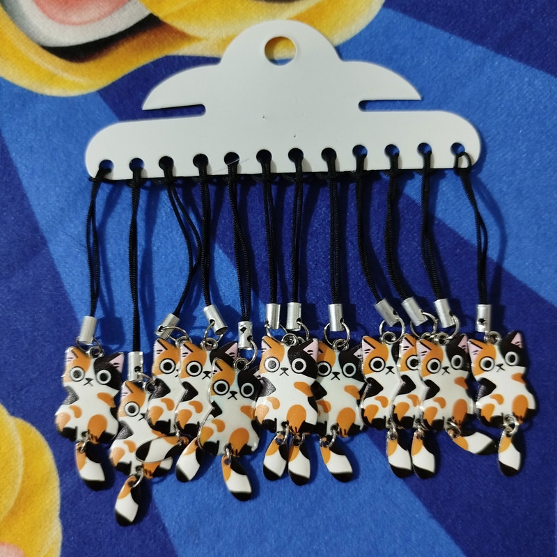 آویز موبایل مدل عشق گربه کد 1004