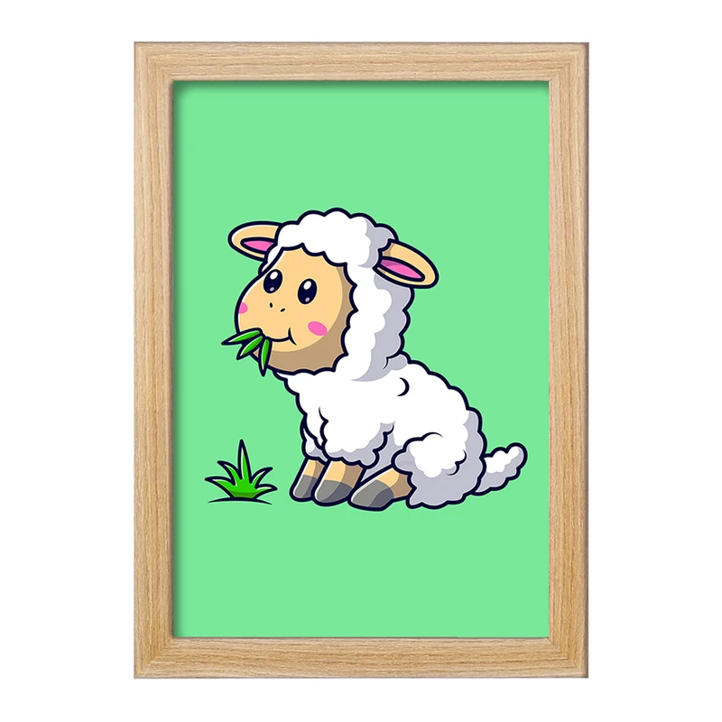 تابلو خندالو مدل حیوانات بامزه گوسفند کد 29697