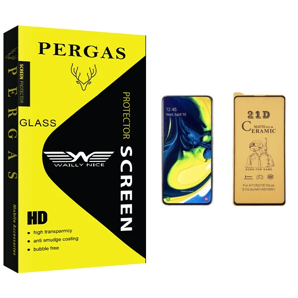 محافظ صفحه نمایش سرامیکی وایلی نایس مدل Pergas Glass مناسب برای گوشی موبایل سامسونگ Galaxy A81