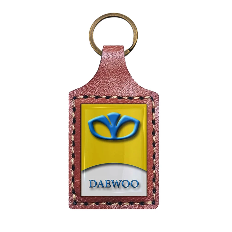 جاکلیدی دستی چرمی مدل daewoo طرح آرم دوو کد04