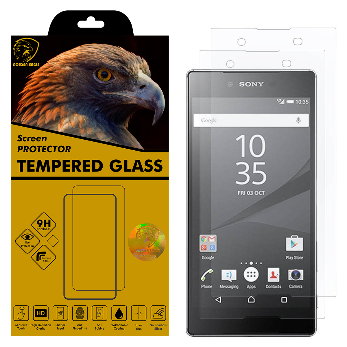 محافظ صفحه نمایش گلدن ایگل مدل GLC-X2 مناسب برای گوشی موبایل سونی Xperia Z5 Premium بسته دو عددی